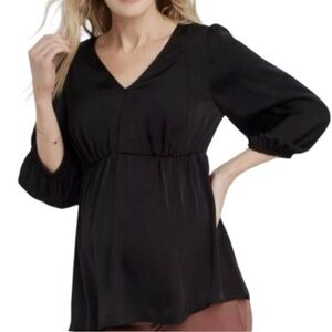 Isabel & Ingrid maternity black top